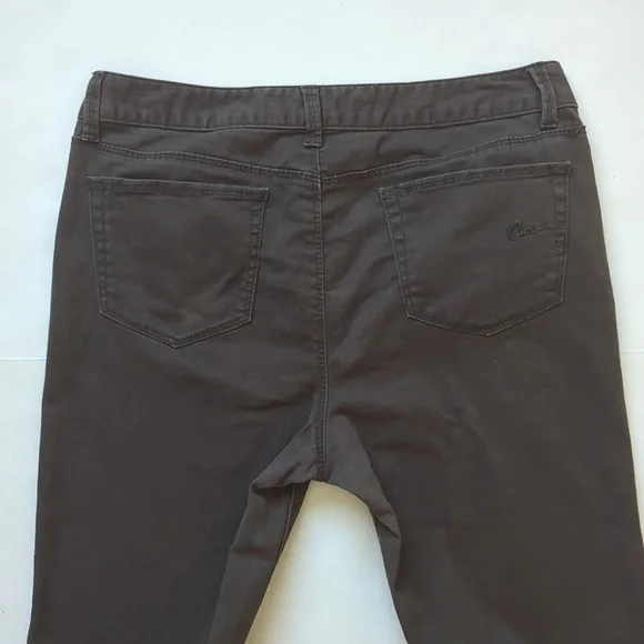 American Rag Cie Skinny Ankle Pants Junior 13R Black Olive Pockets - Picture 8 of 15